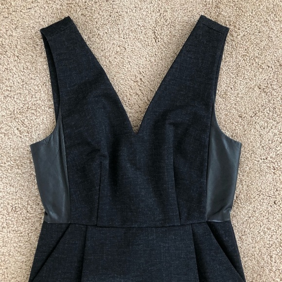 Madewell Leather-Inset Ponte Dress - Picture 4 of 8